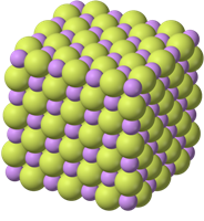 Modell av en litiumfluoridkristall, gjord av användaren Benjah-bmm27 på engelska Wikipedia.